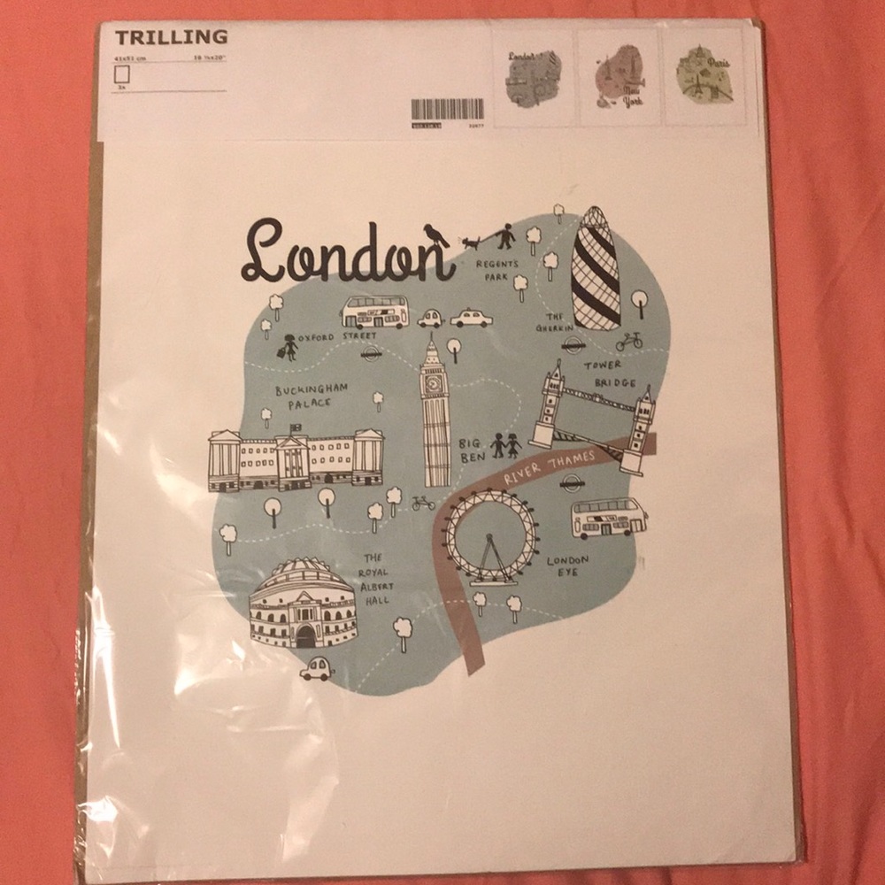 London, NYC, Paris Poster Set